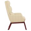 vidaXL Chaise de relaxation Cr&egrave;me Tissu
