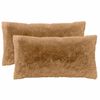 vidaXL Housse de coussin 2 pcs HEERLEN Taupe 40 x 80 cm Fleece PV