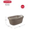 Curver Panier &agrave; linge Knit 40 L Marron m&eacute;tallique