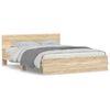 vidaXL Cadre de lit sans matelas ch&ecirc;ne sonoma 140x190 cm