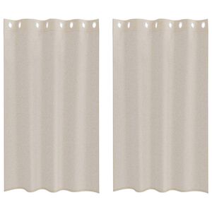 vidaXL Rideau en Voile 2 pc Sable 140 x 175 cm Polyester