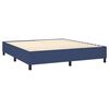 vidaXL Sommier &agrave; lattes de lit et matelas et LED Bleu 160x200 cm Tissu