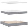 vidaXL Lit avec rangement et matelas Gris clair 200 x 200 cm Polyester