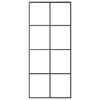 vidaXL Porte coulissante Aluminium et verre ESG 90x205 cm Noir