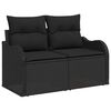 vidaXL Ensemble de canap&eacute; de jardin avec coussin 6 pcs Noir