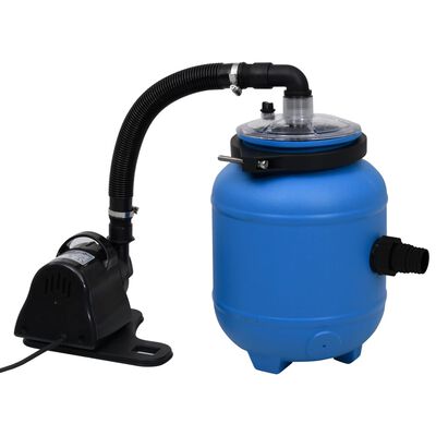 vidaXL Pompe de filtration de piscine Noir et bleu 4 m³/h