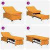 vidaXL Canap&eacute;-lit escamotable Jaune fonc&eacute; 194 x 50 x 82 cm