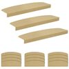 vidaXL Tapis d'escalier 15 pc 56 x 17 x 3 cm Beige Polyester demi-rond