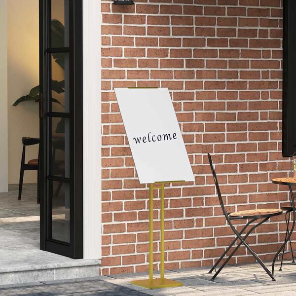 vidaXL Pr&eacute;sentoirs de salon Dor&eacute; 26,5 x 26,5 x 127 cm Acier