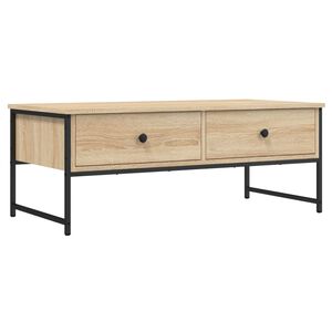 vidaXL Table basse ch&ecirc;ne sonoma 101x49x39,5 cm bois d'ing&eacute;nierie