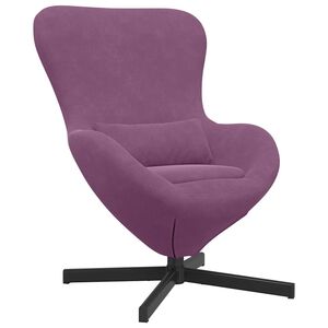 vidaXL Fauteuil &oelig;uf Pourpre 63 x 73 x 90 cm Velours