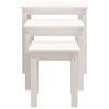 vidaXL Tables gigognes 3 pcs Blanc Bois de pin massif