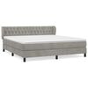 vidaXL Sommier &agrave; lattes de lit et matelas Gris clair 160x200cm Velours