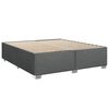 vidaXL Sommier &agrave; lattes de lit avec matelas Gris fonc&eacute; 200x200cm Tissu
