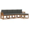 vidaXL Ensemble de canap&eacute;s d'ext&eacute;rieur 5 pc Naturel et Anthracite