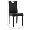 vidaXL Chaises &agrave; manger lot de 2 noir similicuir