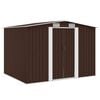 vidaXL Abri de stockage pour jardin Marron 257x205x178 cm Acier