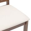 vidaXL Chaises à manger coussins 2 pcs marron bois massif caoutchouc