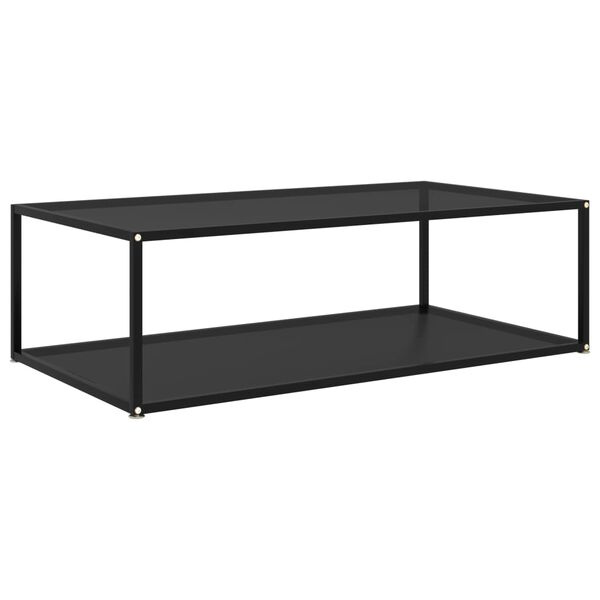 vidaXL Table basse Noir 120x60x35 cm Verre tremp&eacute;
