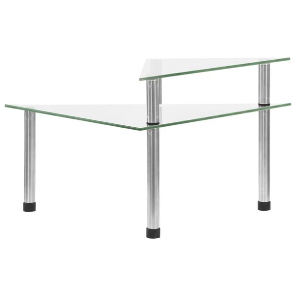 vidaXL Étagère de cuisine Transparent 49,5x35x19 cm Verre trempé
