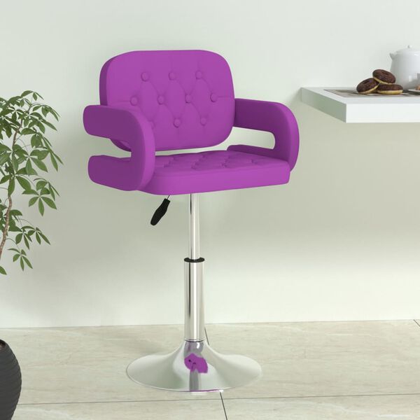 vidaXL Tabouret de bar Violet Similicuir