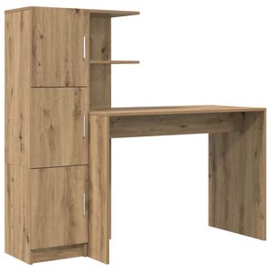 vidaXL Bureau Ch&ecirc;ne artisanal 133,5 x 50 x 124 cm 2 pc