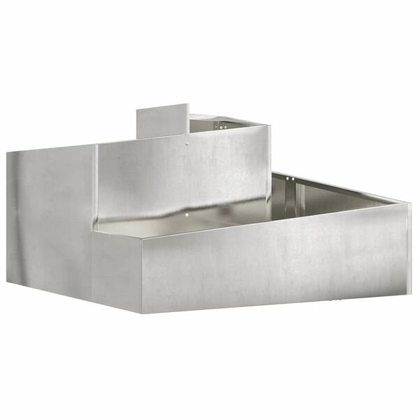 vidaXL Cache-pot de jardin Argent 60 x 60 x 50 cm Acier inoxydable