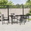 vidaXL Ensemble de salle &agrave; manger pour jardin 5 pcs Noir