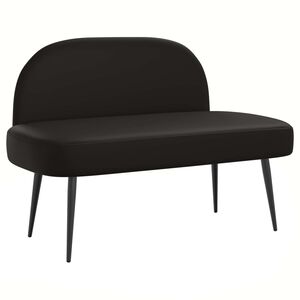 vidaXL Banc rembourr&eacute; avec dossier Noir 110 x 60 x 76 cm Simili cuir