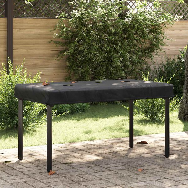 vidaXL Housse de Table Uni Noir 102 x 202 x 15 cm tissu