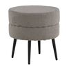 Venture Home Pouf Pot 40x40x40 cm Teddy Noir et gris
