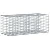 vidaXL Lit sur&eacute;lev&eacute; gabion 140 x 60 x 55 cm Acier galvanis&eacute; Argent&eacute;