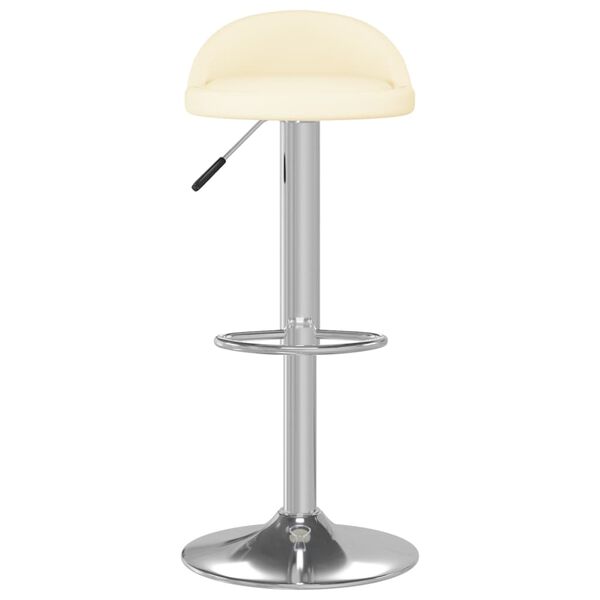 vidaXL Tabourets de bar lot de 2 cr&egrave;me similicuir