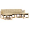 vidaXL Ensemble de canap&eacute;s d'ext&eacute;rieur 6 pc Blanc et Beige