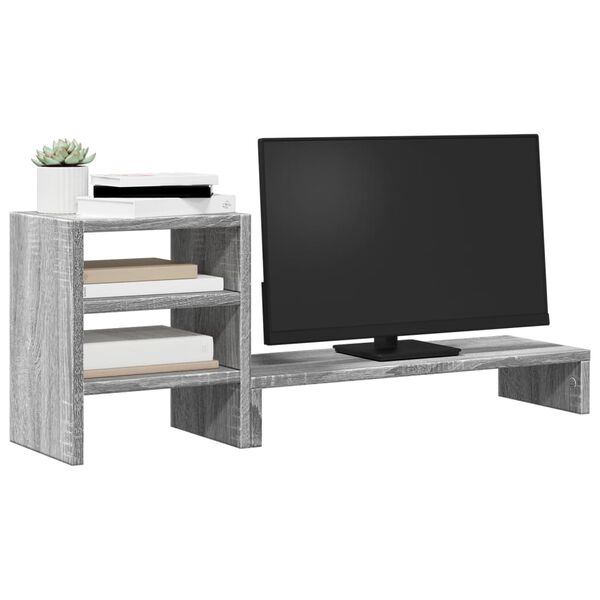 vidaXL Support de moniteur et organisateur de bureau bois d'ing&eacute;nierie