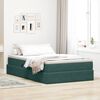 vidaXL Lit avec rangement et matelas Vert fonc&eacute; 120 x 200 cm Velours