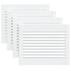 vidaXL Portes d'armoire &agrave; persiennes 4pcs blanc 39,5x49,4cm pin massif