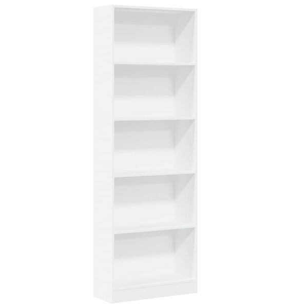 vidaXL Biblioth&egrave;que Blanc 60x24x176 cm Bois d'ing&eacute;nierie