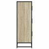 vidaXL Buffet haut ch&ecirc;ne sonoma 68x35x106,5 cm bois ing&eacute;nierie m&eacute;tal