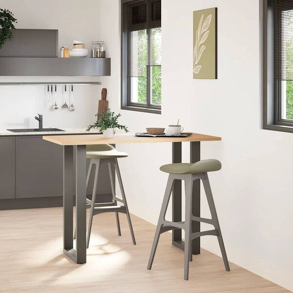 vidaXL Pieds de table de bar en U 2 pi&egrave;ces Anthracite 50 x (100-101) cm Acier