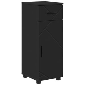vidaXL Cabinet de salle de bain Noir 30 x 35 x 80 cm