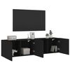 vidaXL Meubles TV muraux 2 pcs noir 80x30x41 cm