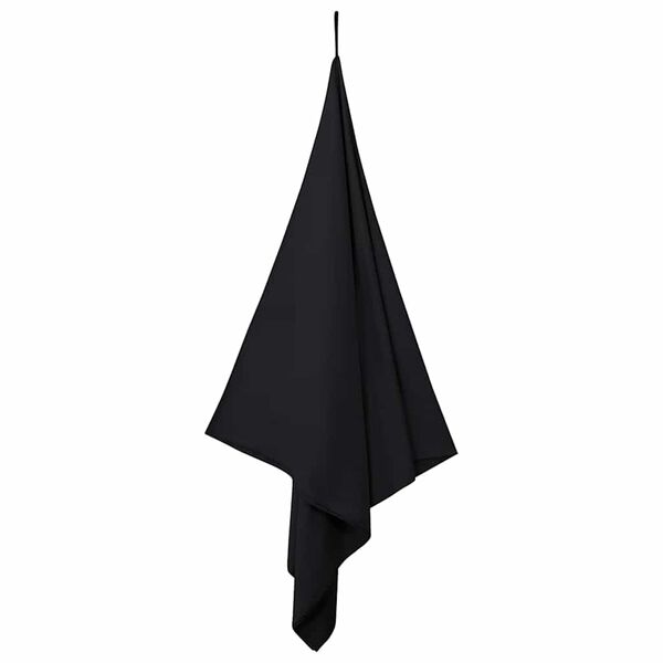 vidaXL Serviettes de sport 2 pcs Noir 200 x 100 cm