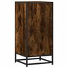 vidaXL Buffet ch&ecirc;ne fum&eacute; 35,5x35x76 cm bois d'ing&eacute;nierie et m&eacute;tal