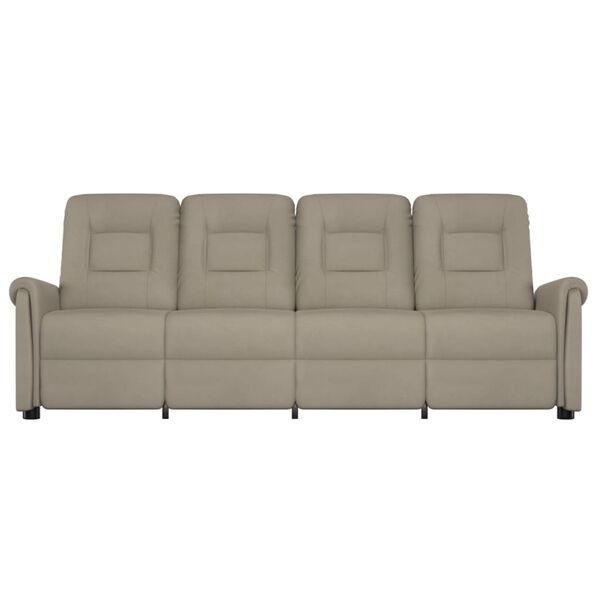 vidaXL Fauteuil de massage inclinable à 4 places gris clair