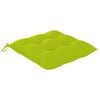 vidaXL Chaises de jardin lot de 4 avec coussins vert vif Teck solide
