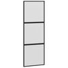 vidaXL Porte coulissante kit de quincaillerie tremp&eacute; verre aluminium