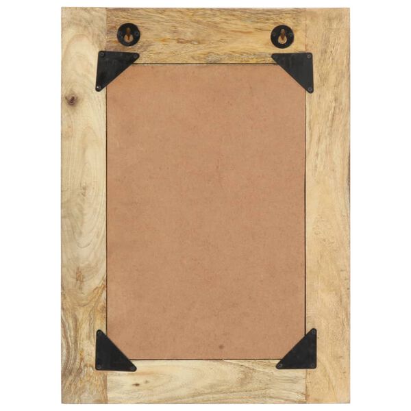 vidaXL Miroir peint &agrave; la main 40x55 cm Bois de manguier solide