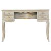 vidaXL Bureau Gris 115x45x75 cm Bois de manguier massif