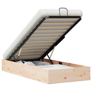 vidaXL Cadre de lit ottoman avec rangement Naturel 70 x 190 cm